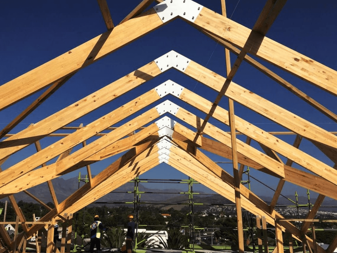 Timber laminated beams for construction